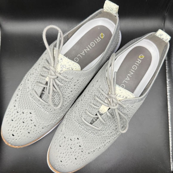 Cole Haan Womens Gray Wingtip Original Grand Oxfords size 7.5B - Picture 4 of 6